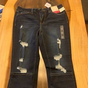 SO high rise skinny jeans